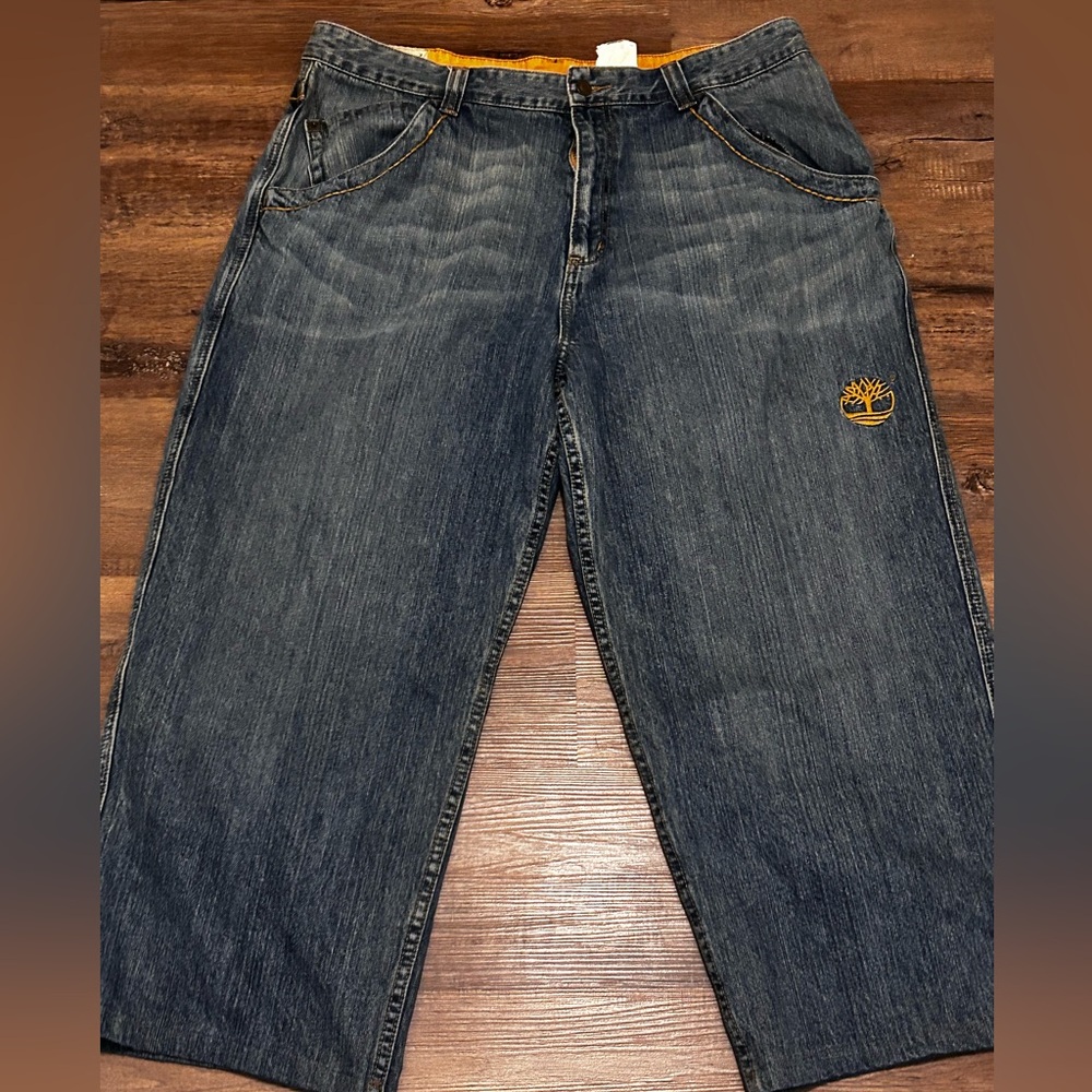 Timberland Men's Dark Blue Relaxed Jeans